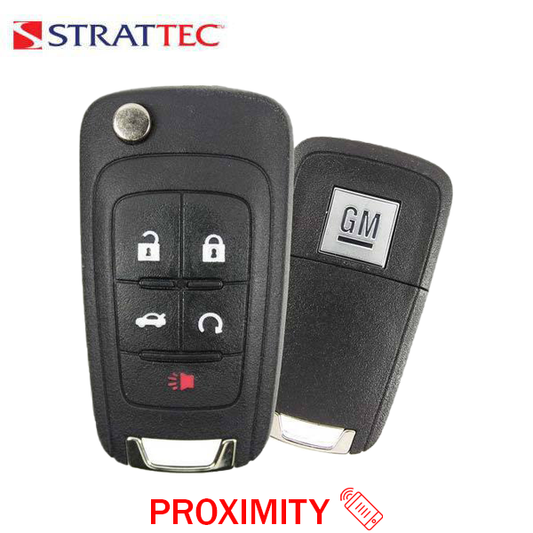 2010-2017 GM / Chevrolet / Buick / 5-Button Flip Key / PN: 5927058 / OHT05918179 / HU100 / PEPS (Strattec) - UHS Hardware