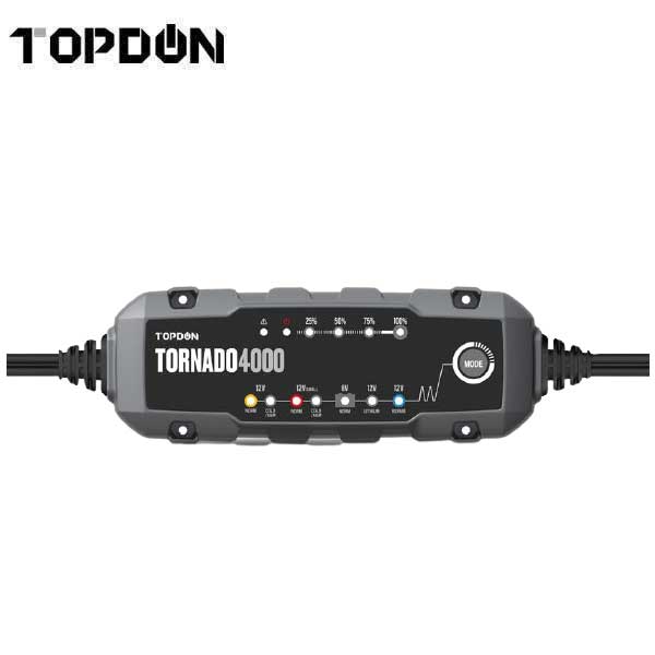 TOPDON - Tornado 4000 - Battery Charger - Lead-Acid Battery - Lithium-Ion Battery - 65W - UHS Hardware