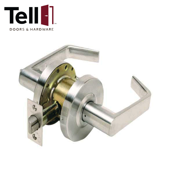 TELL - CL100984 - Standard Duty Cylindrical Leverset - Cortland - Privacy - 2 3/4" Backset - Satin Chrome - Grade 2 - UHS Hardware