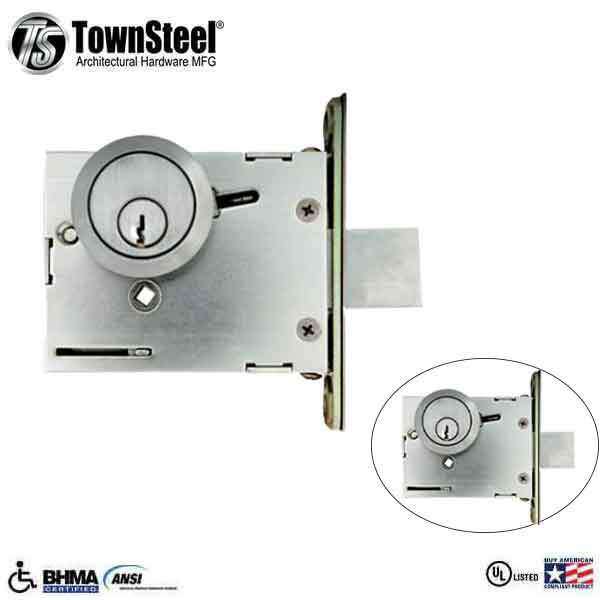 TownSteel - DBM16 - Commercial Mortise Deadbolt - Double  Cylinder  - 2-3/4 " Backset - Satin Chrome -  Grade 1 - UHS Hardware