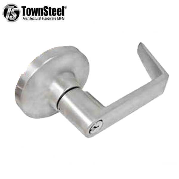 TownSteel - ED8900LS - Sectional Lever Trim - Storeroom - Nightlatch - LS Regal Lever - Non-Handed - 6-Pin Schlage Keyway - Compatible with Concealed V/R Exit Device - Satin Chrome - Grade 1 - UHS Hardware