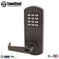 TownSteel - XCE2010S - Electronic Push Button Lever Lock - IC Core ( SFIC ) - Rigid Lever - Dark Oxidized Bronze  - Grade 1 - UHS Hardware
