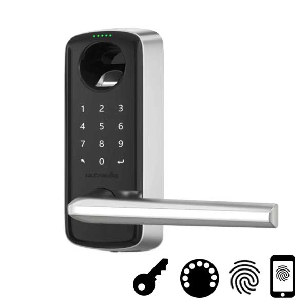 Ultraloq - Electronic Smart Lever - Finger Print Reader - Bluetooth - Touchscreen Keypad - Key Override - UHS Hardware