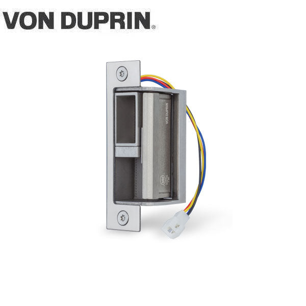 Von Duprin - 6400 Modular Electric Strike for Mortise or Cylindrical Devices - Fail Secure - Satin Stainless - Adjustable 12/24VDC / 12/24VAC - UHS Hardware