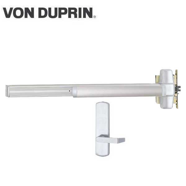 Von Duprin - 9875 - Mortise Lock Exit Device - Blank Escutcheon - 3' Long - Less Core - Satin Chrome - Grade 1 - UHS Hardware