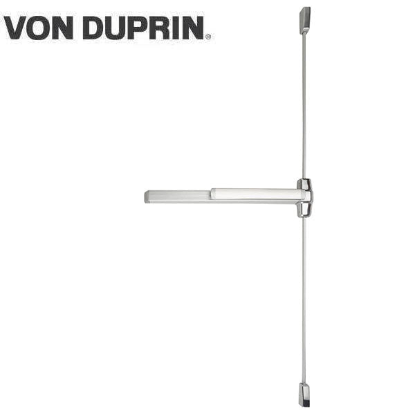 Von Duprin - 9927EO - Surface Mounted Vertical Rod Exit Device - Exit Only - No Trim - Satin Chrome Finish - 3 Foot - UHS Hardware