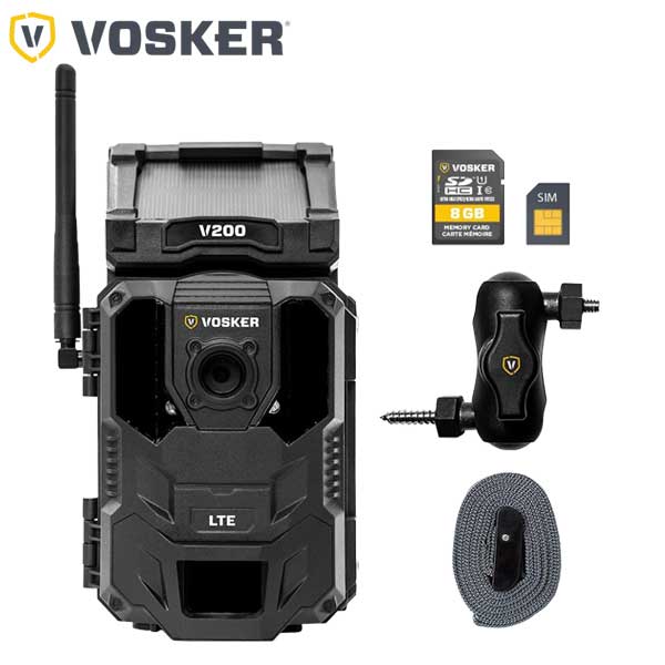 Vosker - V200 - Nation-Wide - Solar Powered 4G-LTE Cellular Outdoor Security Camera - UHS Hardware