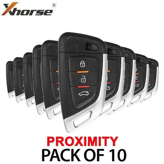 10 x Knife Style / 3-Button Universal Smart Key w/ Proximity Function for VVDI Key Tool (Xhorse) (Pack of 10)