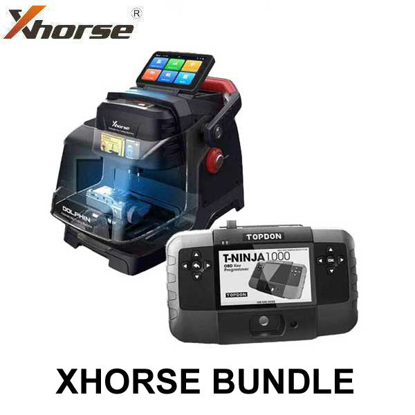Xhorse / TOPDON - Complete Cut & Programming Bundle - Dolphin II XP-005L High Sec Portable Key Cutting Machine & T-Ninja 1000 OBD Key Programmer (Bundle of 2)