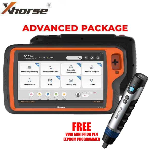 Xhorse - VVDI Key Tool PLUS Tablet All In One Key Tool - ADVANCED PACKAGE w/ FREE Mini PROG Pen EEPROM Programmer - UHS Hardware