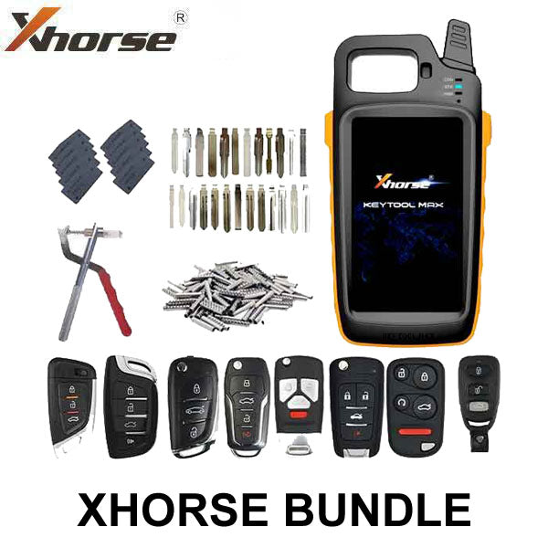 NEW! - VVDI Key Tool MAX & Universal Remote Key Starter Bundle w/ Blades / Super Chips / Pins & Disassembling Tool (Xhorse)