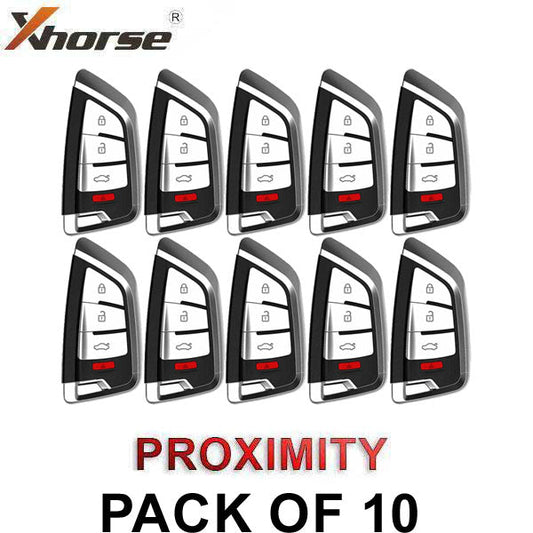 10 x Xhorse - Knife Style / 4-Button Universal Smart Key w/ Proximity Function for VVDI Key Tool (Pack of 10)