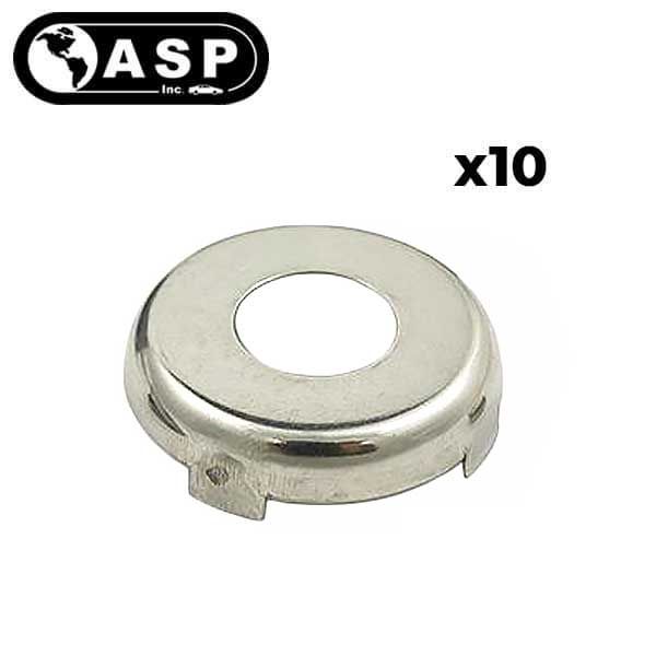 1988-2008 Toyota GM Mitsubishi / Face Cap for Door / Trunk / Gas Lock / Chrome / P-41-201 (ASP) (10-Pack) - UHS Hardware