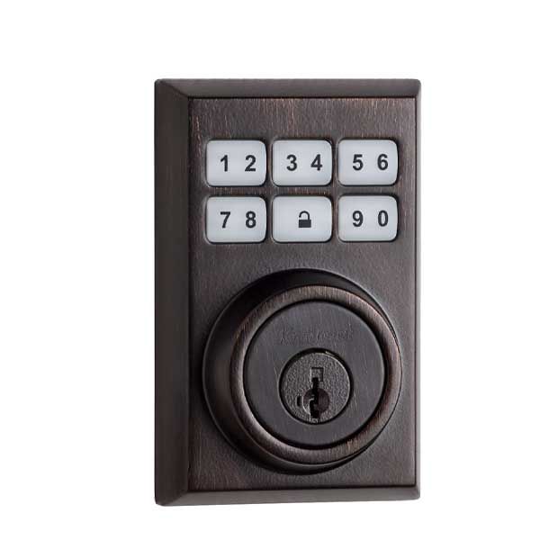 Kwikset - SmartCode 910 - Electronic Contemporary Deadbolt w/ Home Connect / Zigbee / SmartKey Technology- US11P - Venetian Bronze - UHS Hardware