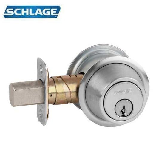 Schlage - B561P - One Way Deadbolt - Satin Chrome - C123 Keyway - Grade 2 - UHS Hardware