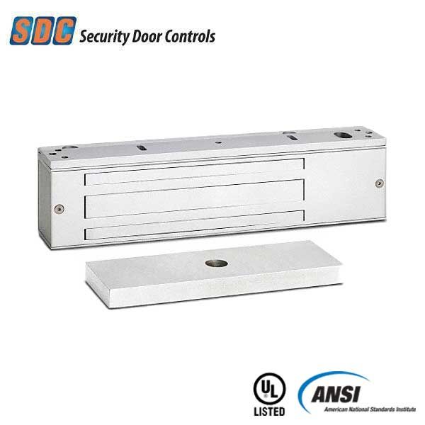 SDC - 1511 - Single Magnetic Lock - Surface Mount - 1650lbs. - 12/24VDC - Satin Aluminum - Grade 1 - UHS Hardware