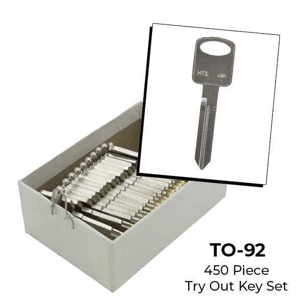 AeroLock - TO-92 - Ford - All Locks Try-Out Key Set - H75 - 450 Keys - UHS Hardware