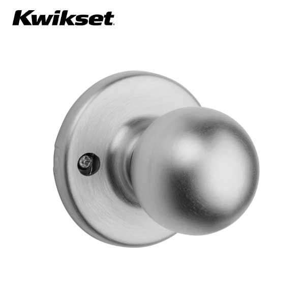 Kwikset - 200P - Polo Knob - Round Rose - Passage - 26D - Satin Chrome- Grade 3 - UHS Hardware