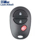 2004-2018 Toyota / 3-Button Keyless Entry Remote / PN: 89742-AE010 / GQ43VT20T (AFTERMARKET) - UHS Hardware