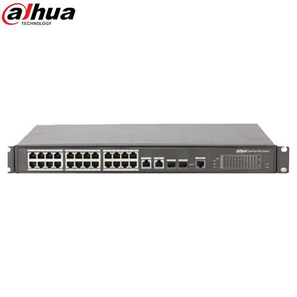 Dahua / PoE Ethernet Switch / 24-Port / 250m PoE / 100-240 VAC / 360W / Managed / PFS4226-24ET-360 - UHS Hardware
