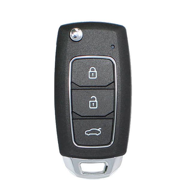 KEYDIY - Hyundai Style - 3-Button Flip Key Blank w/ Integrated Chip (KD-NB28) - UHS Hardware