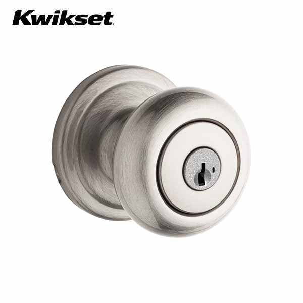 Kwikset - 740H - Hancock Knob - Keyed - featuring SmartKey - Round Rose - 15 - Satin Nickel - Entrance - SC1 Schlage - SmartKey Technology - Grade 2 - UHS Hardware