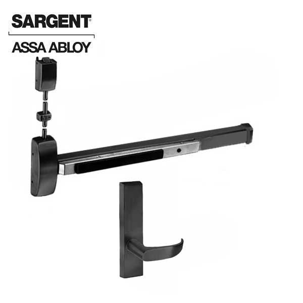 Sargent - 8715F - Surface Vertical Exit Rod - Top Latch - Passage - 36" x 84" - Black Suede - Fired Rated - Grade 1 - UHS Hardware