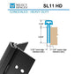 Select Hinges - 11 - 83" - Geared Concealed Continuous Hinge - Black - Heavy Duty - UHS Hardware