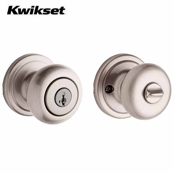 Kwikset - 740H - Hancock Knob - Keyed - featuring SmartKey - Round Rose - 15 - Satin Nickel - Entrance - SC1 Schlage - SmartKey Technology - Grade 2 - UHS Hardware