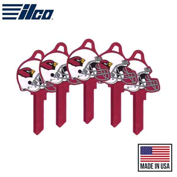 ILCO - NFL TeamKeys - Helmet Edition - Key Blank - Arizona Cardinals - KW1 (5 Pack) - UHS Hardware