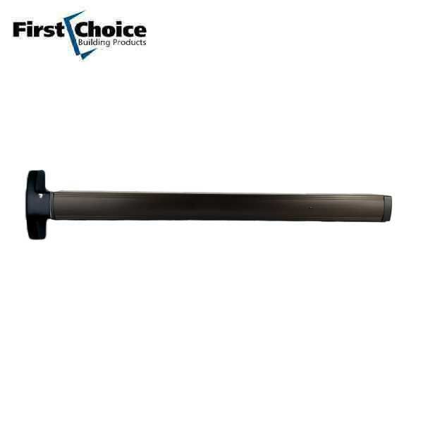First Choice - 3692 - Concealed Vertical Rod Exit - 36"- 42" - Cylinder Prep Kit without Key Cylinder - Dark Bronze Anodized - Grade 1 - UHS Hardware