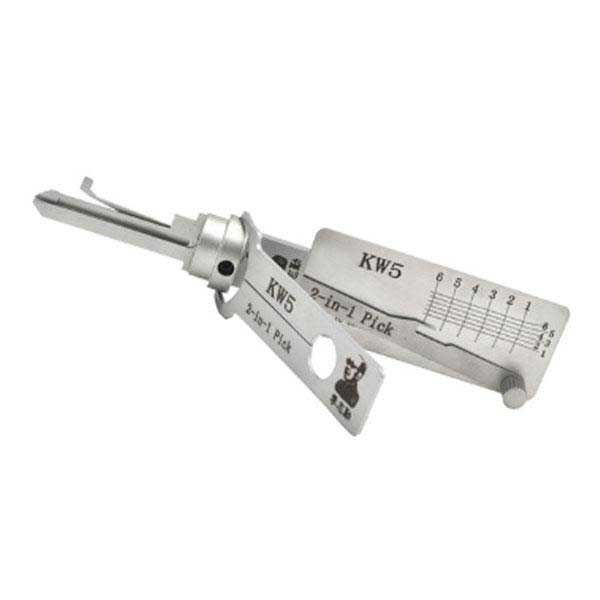 ORIGINAL LISHI - KW5 / 6-Pin - Kwikset Keyway Tool / 2-in-1 Pick & Decoder / AG - UHS Hardware