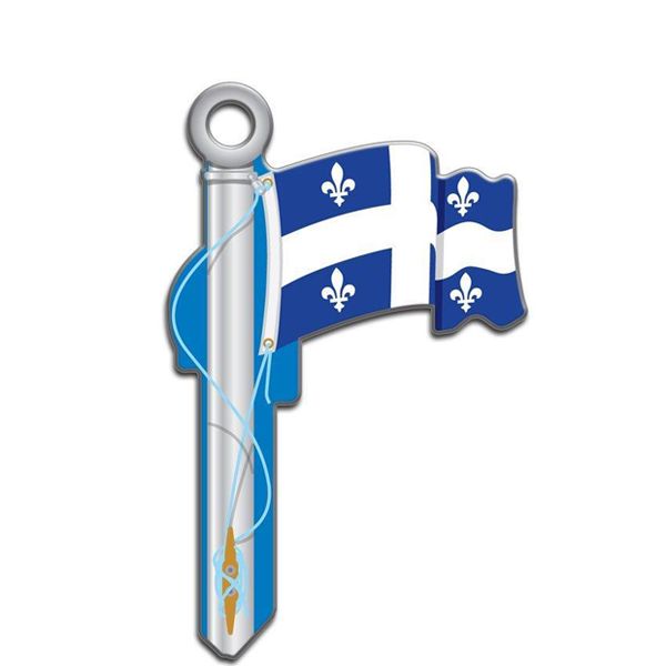 LuckyLine - B129K - Key Shapes - Quebec Flag - Kwikset - KW1 - 5 Pack - UHS Hardware