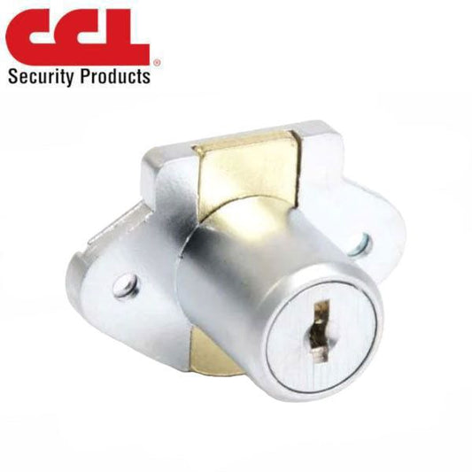 CCL - 02066 - Disc Tumbler Drawer Lock - 7/8" Cylinder - Keyed Alike - Satin Chrome - UHS Hardware