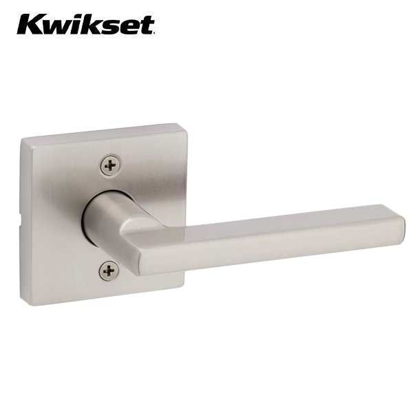 Kwikset - 720HFL - Halifax Lever Set - Square Rose - 15 - Satin Nickel - Hall / Closet - Grade 2 - UHS Hardware