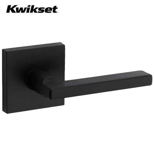 Kwikset - 154HFL - Halifax Passage Lever - Square Rose - 514 - Matte Black - Grade 2 - UHS Hardware