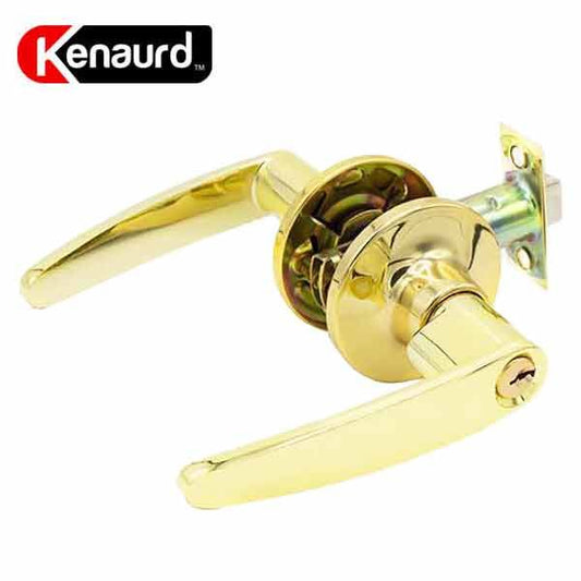 Premium Design #2 Entrance Leverset - Grade 3 - Bright Brass - UHS Hardware