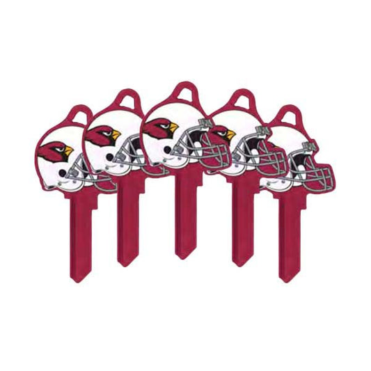 ILCO - NFL TeamKeys - Helmet Edition - Key Blank - Arizona Cardinals - KW1 (5 Pack) - UHS Hardware