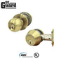 Premium Commercial Combo Lock Set w/ Knob & Deadbolt - US3 - Polished Brass – SC4 Keyway – Grade 2 - UHS Hardware