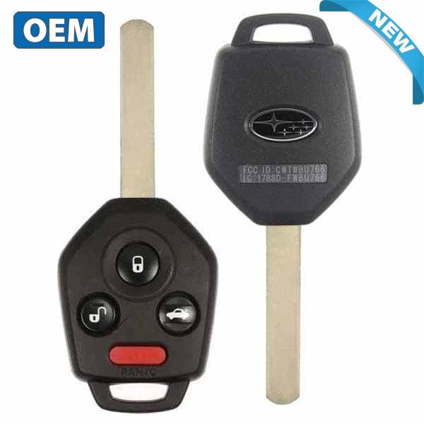 2010-2014 Subaru Legacy Outback / 4-Button Remote Head Key / PN: 57497-AJ00A / CWTWBU766 / 4D60 Chip / DAT17 (OEM) - UHS Hardware