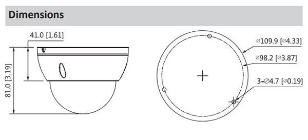 Dahua / IP Camera / 5MP Dome / Fixed 2.8 mm Lens / WDR / IP67 / IK10 / Starlight  / 5 Year Warranty / DH-N53AL52 - UHS Hardware