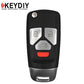 KEYDIY - Audi Style - 4-Button Flip Key Blank (KD-B27-4) - UHS Hardware