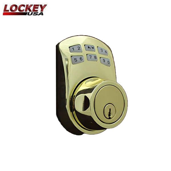 Lockey - SL910 - Slim Line Electronic / Mechanical Combination Deadbolt Lock - Optional finish