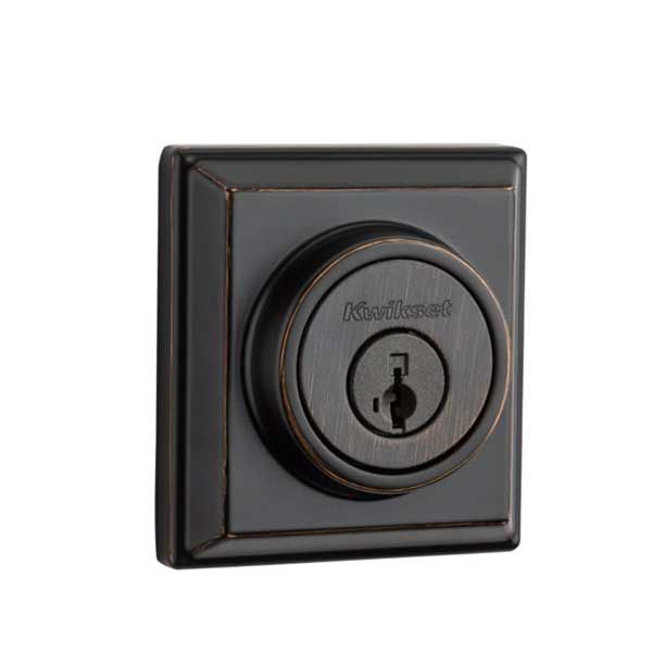 Kwikset - 914CNT - Signature Series Contemporary Electronic Deadbolt - 11P - Venetian Bronze - SmartKey Technology - Grade 2 - UHS Hardware