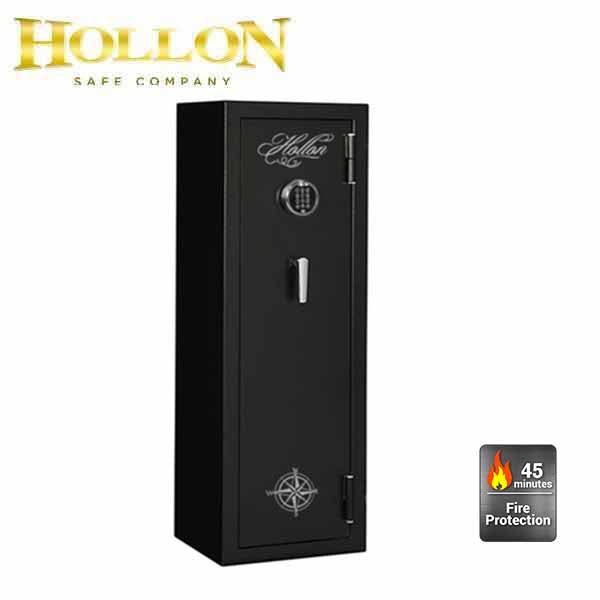 Hollon - Hunter Series Gun Safe - HGS-11E w/ S&G 1004  Electronic Lock - Chrome - UHS Hardware