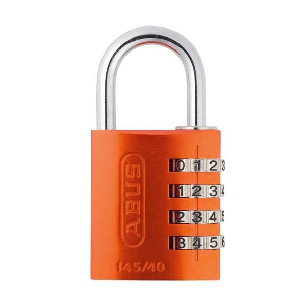 Abus - 145/40 C - Aluminum - 4-Dial Resettable Padlock - Orange - UHS Hardware