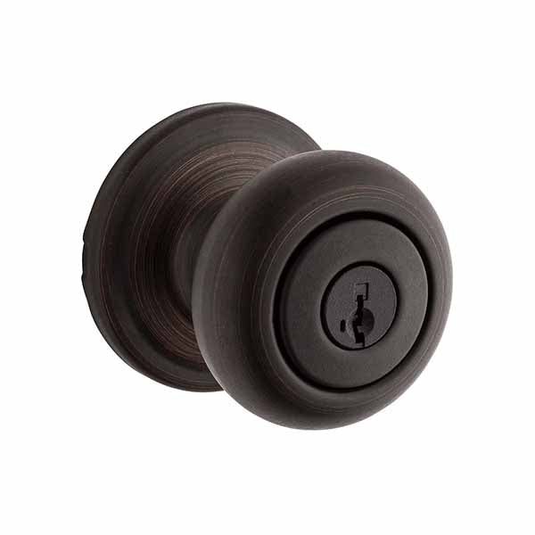 Kwikset - 740H - Hancock Knob - Keyed - featuring SmartKey- Round Rose - 11P - Venetian Bronze - Entrance - SC1 Schlage - SmartKey Technology - Grade 2 - UHS Hardware