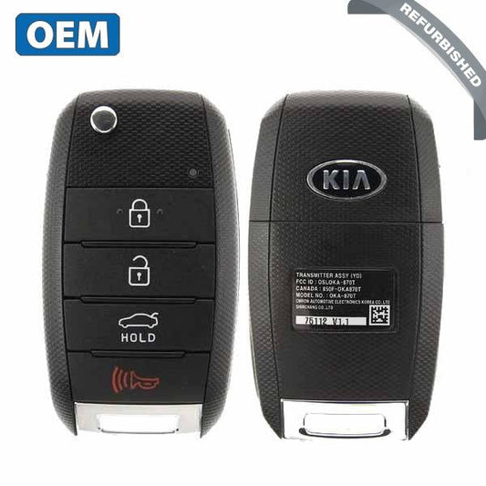 2013-2016 Kia Forte / 4-Button Flip Key Pn: 95430 A7400 Osloka-Oka870T (Oem)