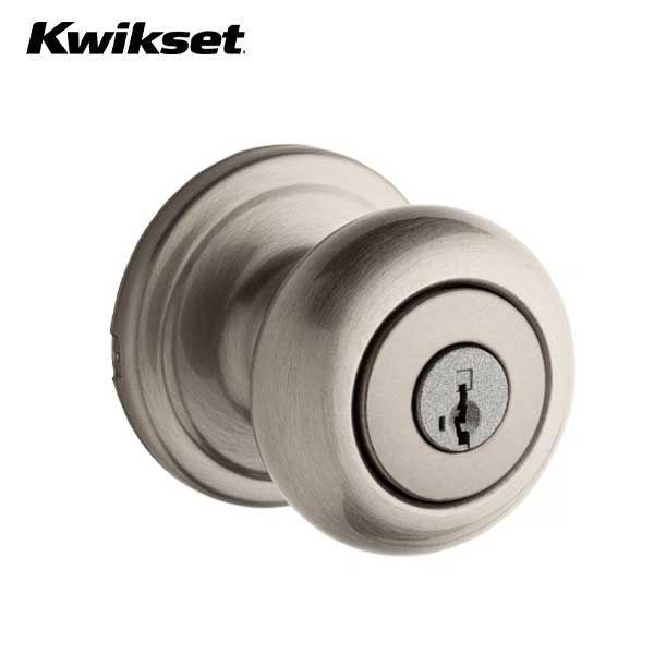 Kwikset - 740H - Hancock Knob  - Round Rose - Entrance - 15 - Satin Nickel - SmartKey Technology - Grade 2 - UHS Hardware