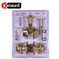 Premium Combo Lockset - Knob & Double Cylinder Deadbolt - Entrance - Polished Brass - Retail Packaging - KW1 / SC1 - Grade 3 - UHS Hardware